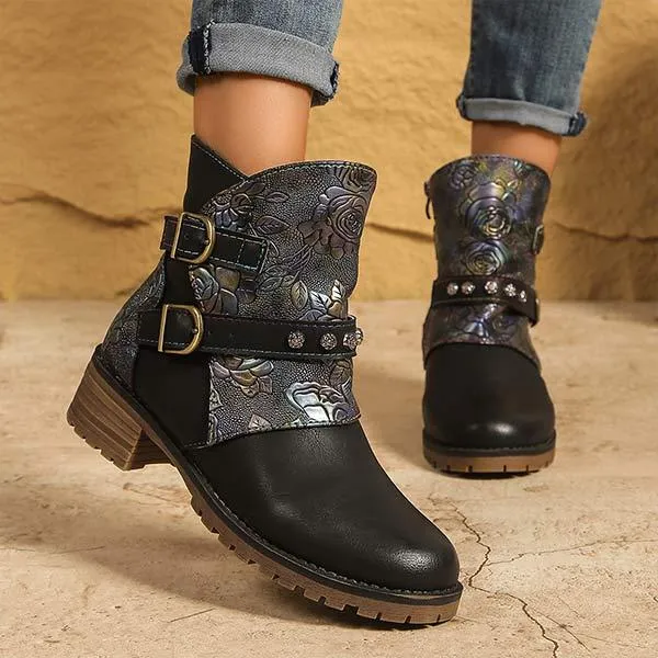 Women's Vintage Floral Western Boots 64801612C