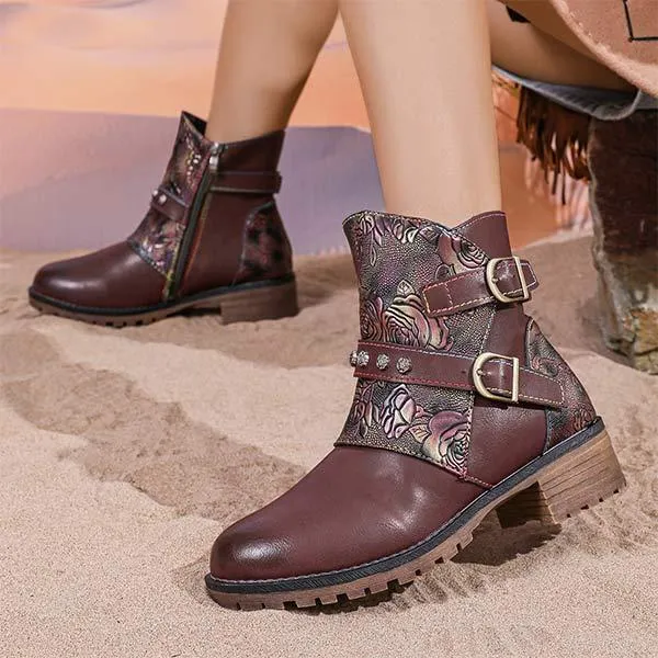Women's Vintage Floral Western Boots 64801612C
