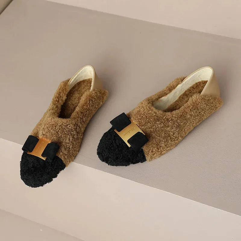 Wool Shearling Loafers Shoes