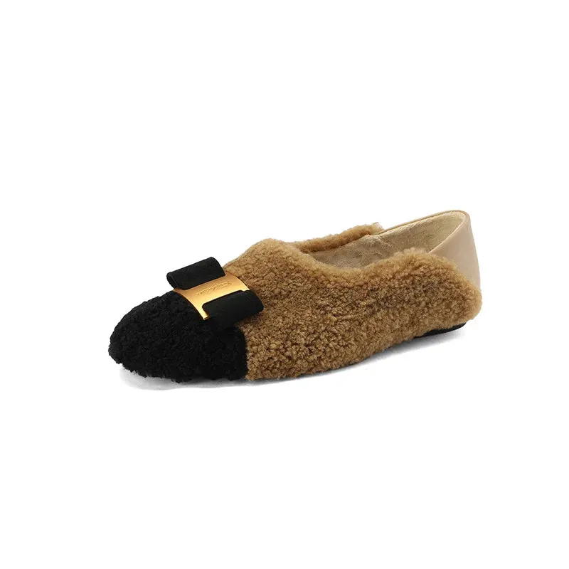 Wool Shearling Loafers Shoes