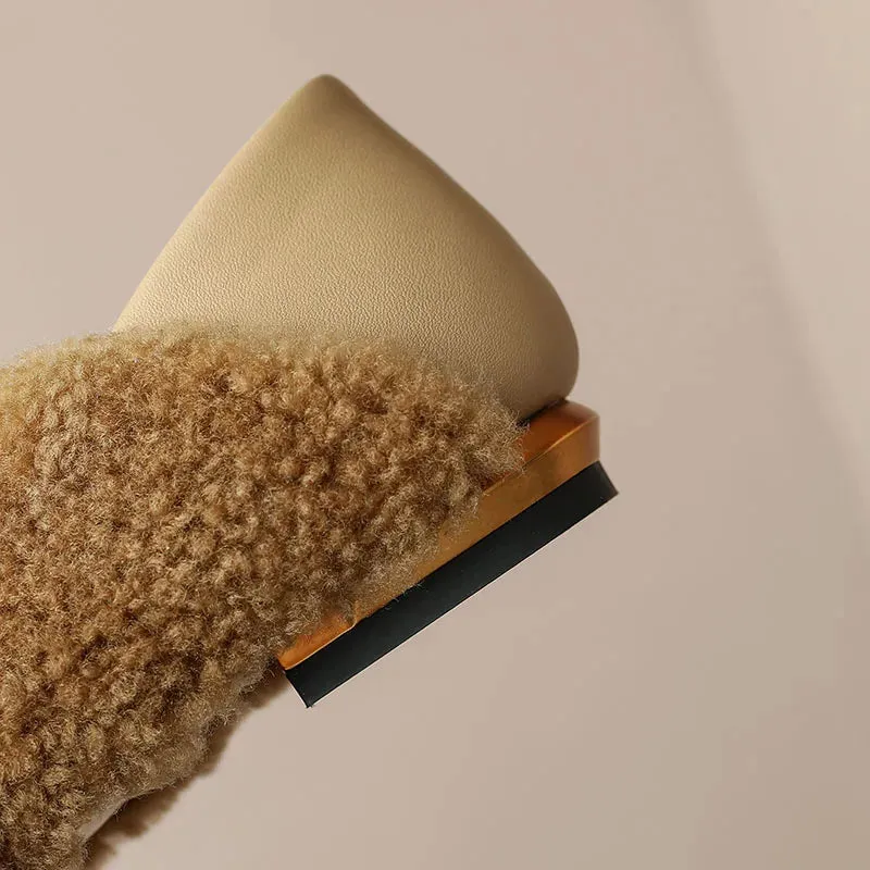 Wool Shearling Loafers Shoes