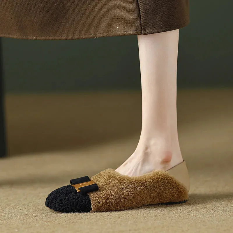 Wool Shearling Loafers Shoes