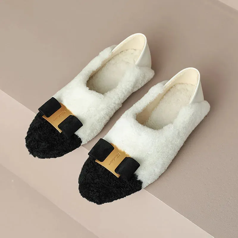 Wool Shearling Loafers Shoes