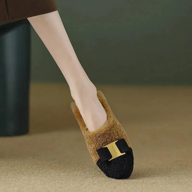 Wool Shearling Loafers Shoes